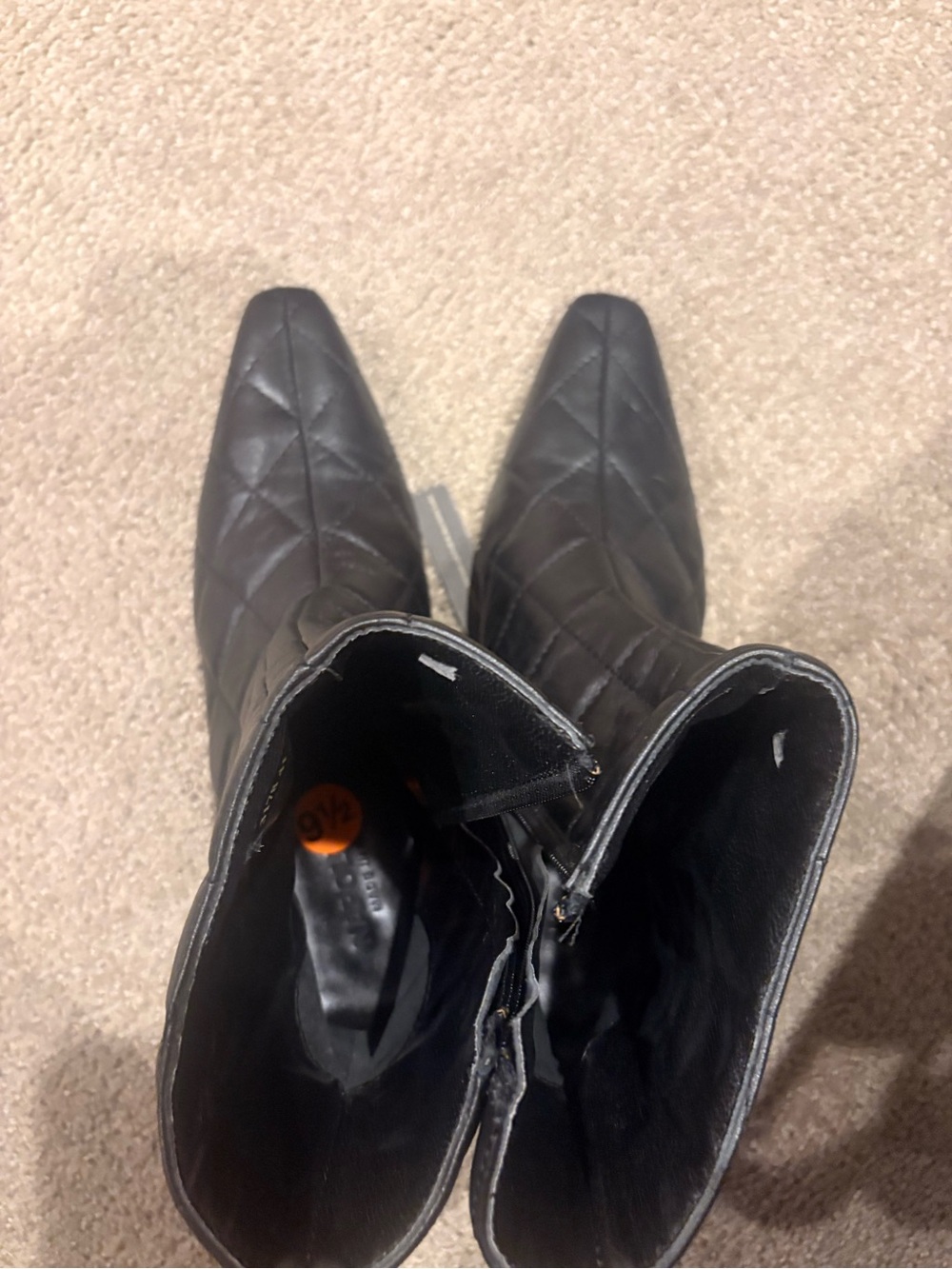 Women’s Black Quilted Leather Boots